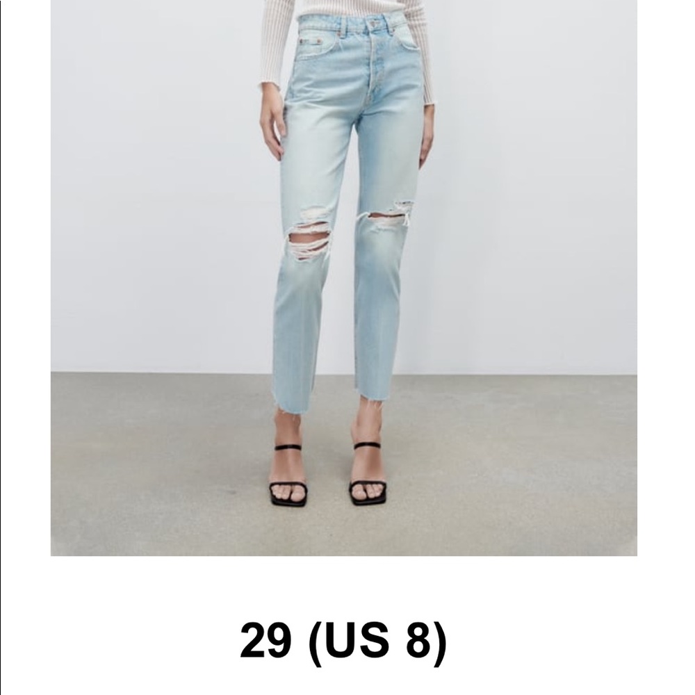 Zara ripped straight jeans - loose fit